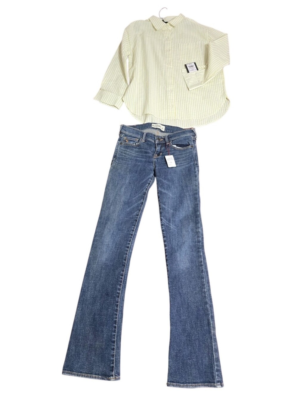 Girl's art class Blouse And Abercrombie Blue Flare Jeanl